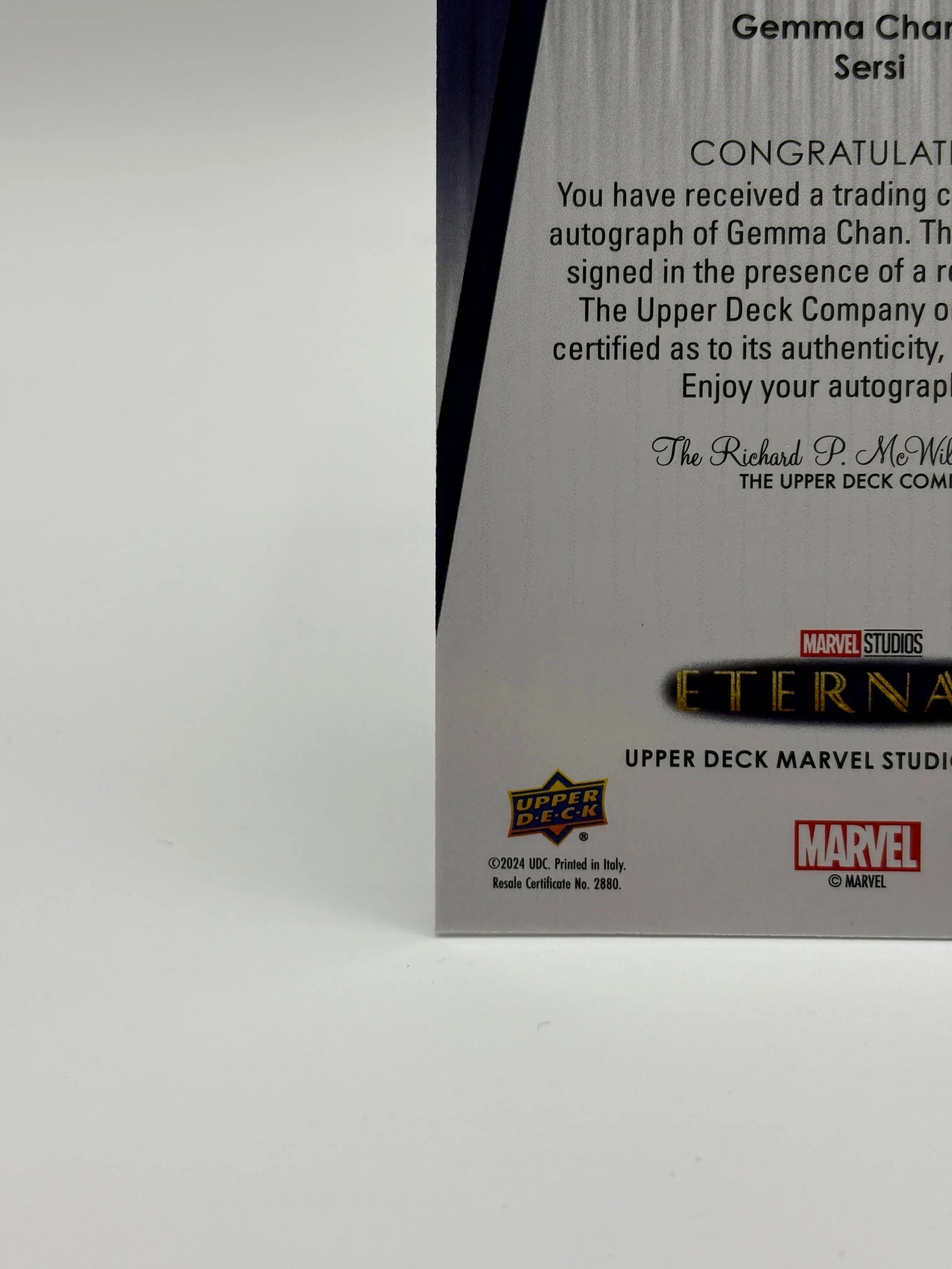 2024 UD Marvel Studios Series 2 Gemma Chan as Sersi #GC Autograph Auto FRENLY BRICKS - Open 7 Days