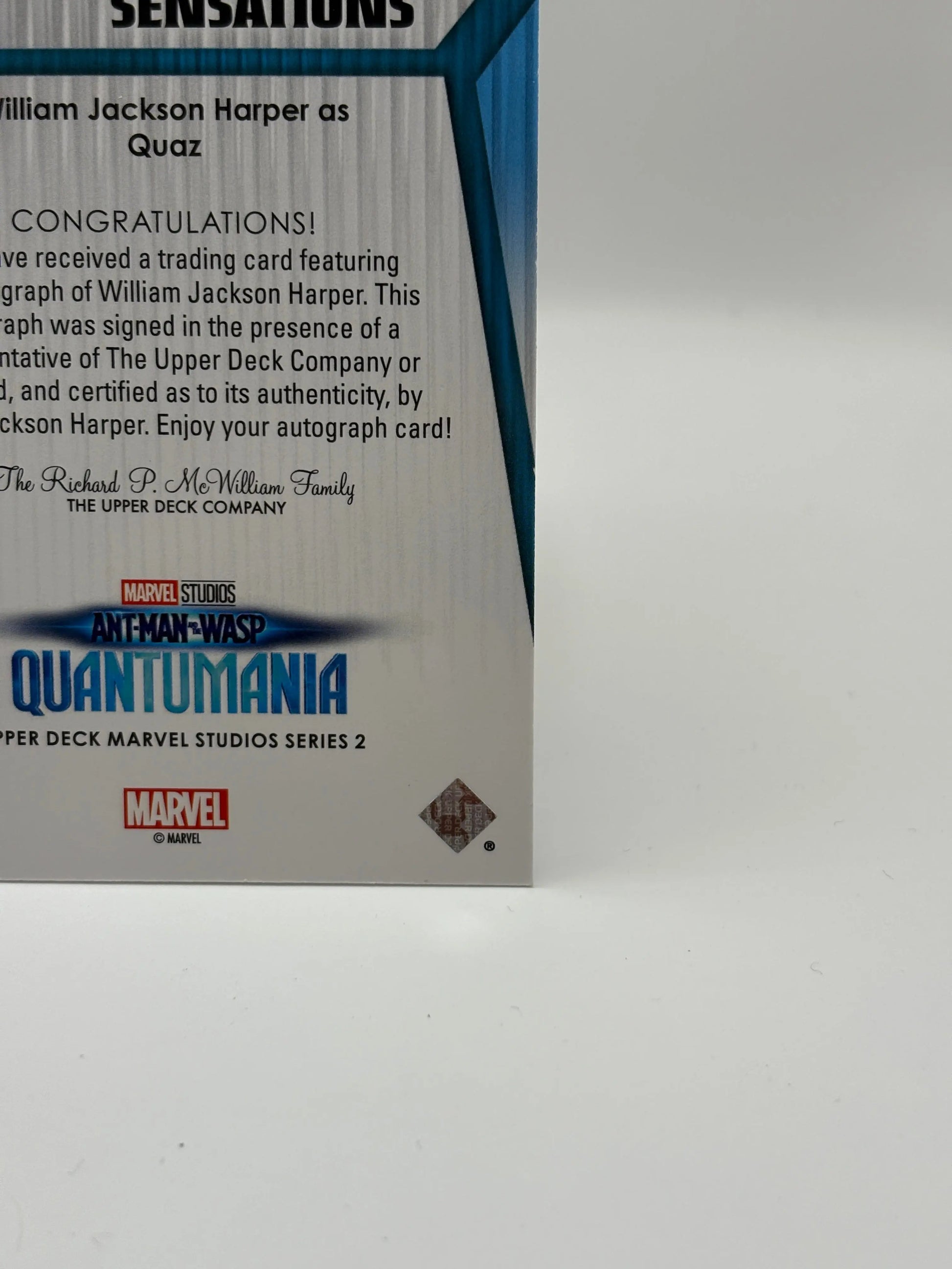 2024 UD Marvel Studios Series 2 Signature William Jackson Harper Quaz AUTO FRENLY BRICKS - Open 7 Days