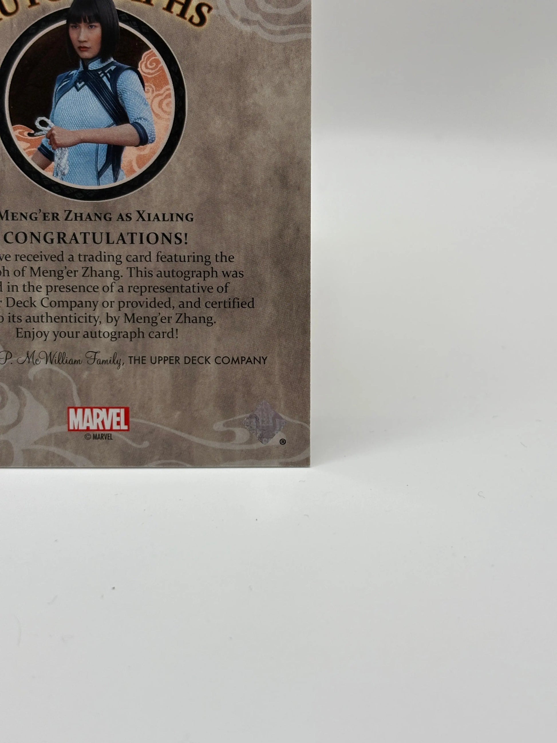 2023 Upper Deck Marvel Shang Chi Meng er Zhang as Xialing Autographed Card auto FRENLY BRICKS - Open 7 Days