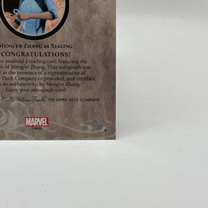 2023 Upper Deck Marvel Shang Chi Meng er Zhang as Xialing Autographed Card auto FRENLY BRICKS - Open 7 Days