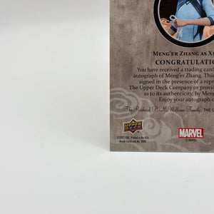 2023 Upper Deck Marvel Shang Chi Meng er Zhang as Xialing Autographed Card auto FRENLY BRICKS - Open 7 Days
