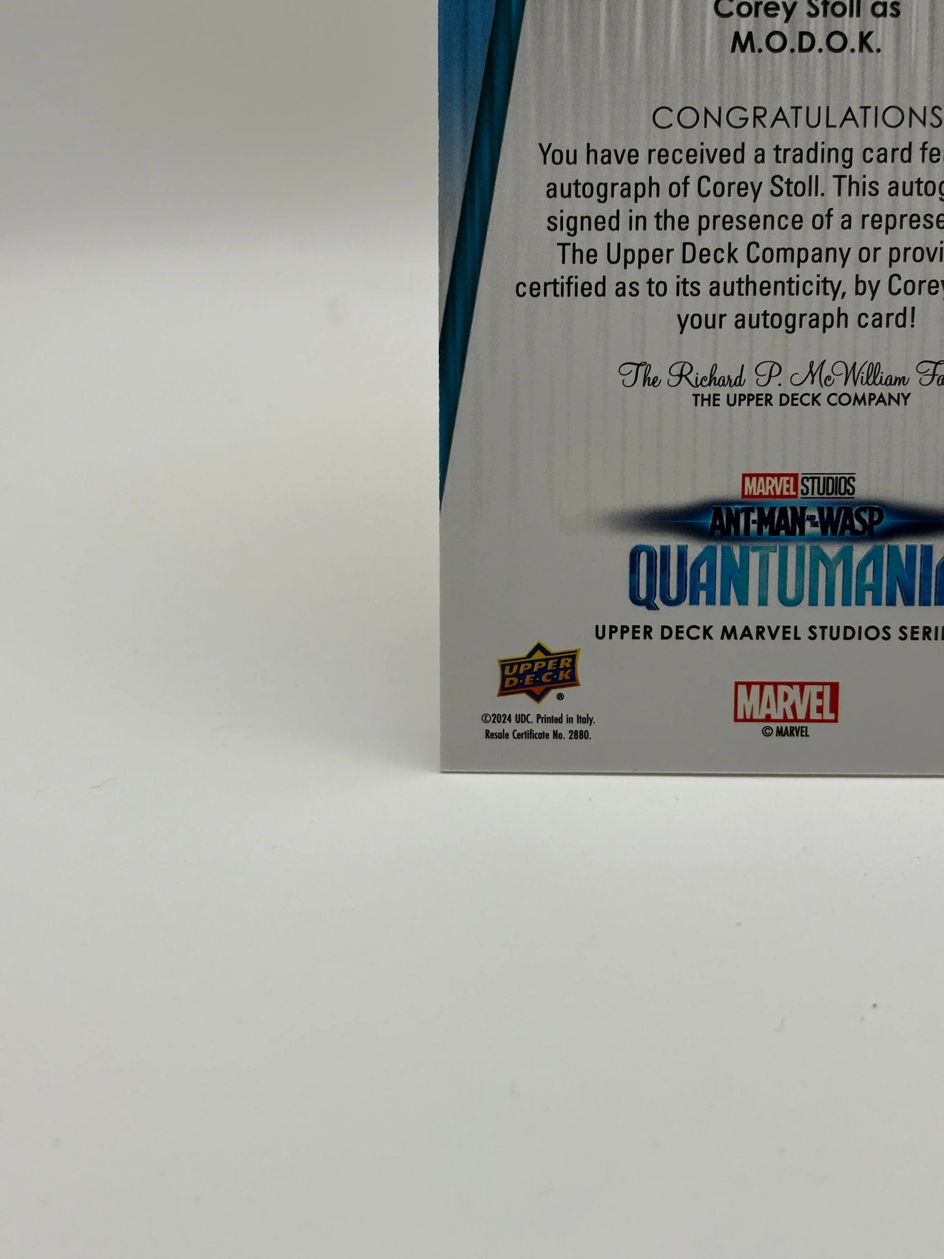 2024 UD Marvel Studios S2 Corey Stoll as MODOK Signature Sensations Auto #SSST FRENLY BRICKS - Open 7 Days