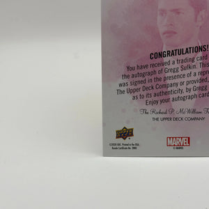 2020 Upper Deck Marvel Runaways #1 Photo Variant /50 Gregg Sulkin / Chase Stein Auto FRENLY BRICKS - Open 7 Days