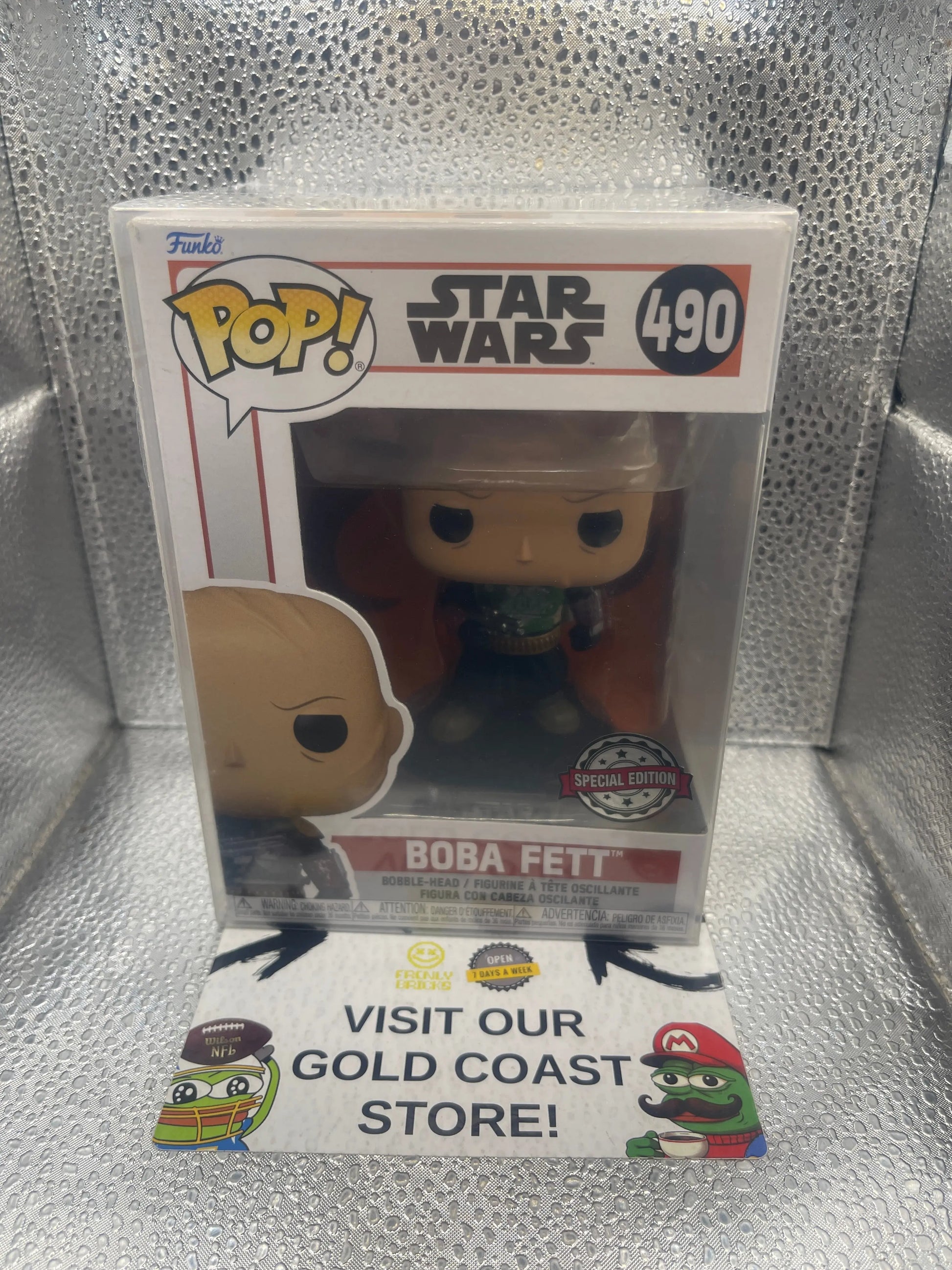 Funko Pop! Star Wars Boba Fett Unmasked #490 FRENLY BRICKS - Open 7 Days
