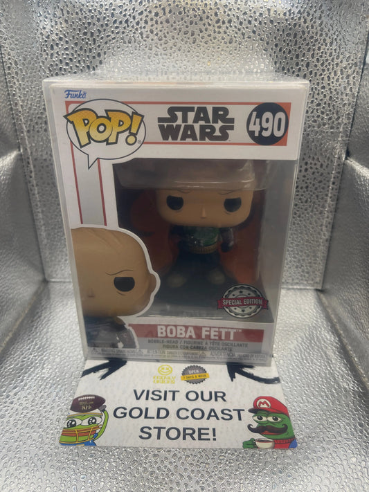 Funko Pop! Star Wars Boba Fett Unmasked #490 FRENLY BRICKS - Open 7 Days