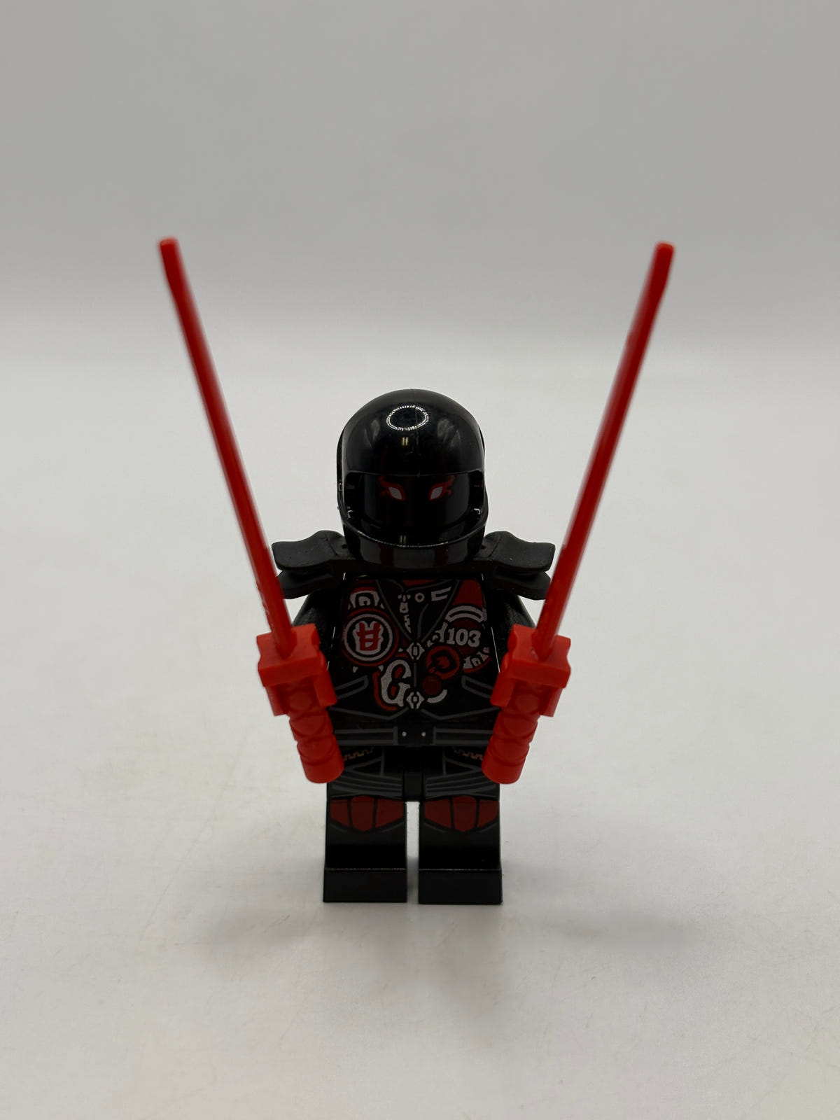 Lego Ninjago Mr. E - Biker Vest with Number 103 njo0385 No Visor image 1