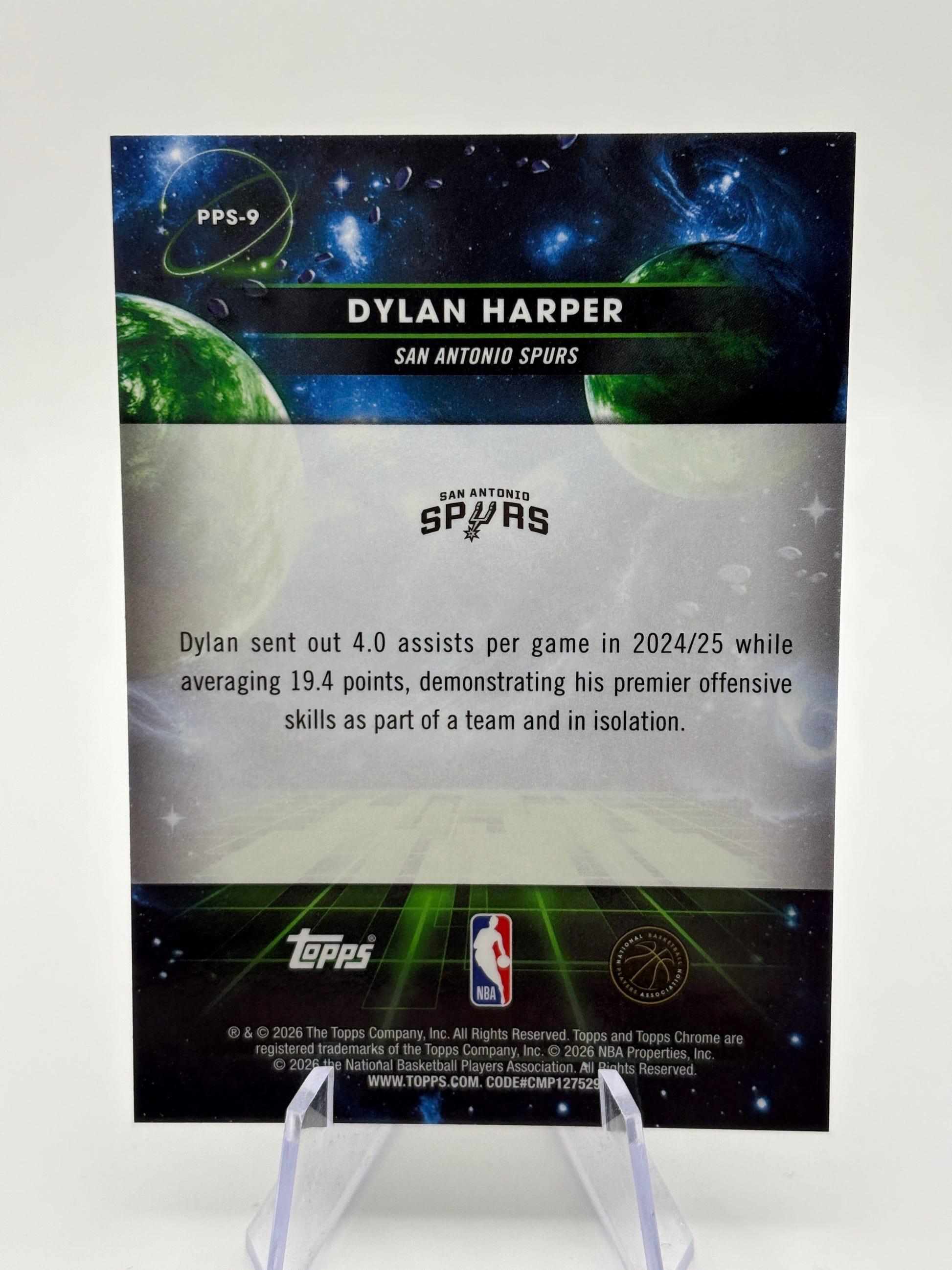 2025-26 Topps Cosmic Chrome DYLAN HARPER Planetary Pursuit Rookie SP Sun #PPS-9 FRENLY BRICKS - Open 7 Days image 2