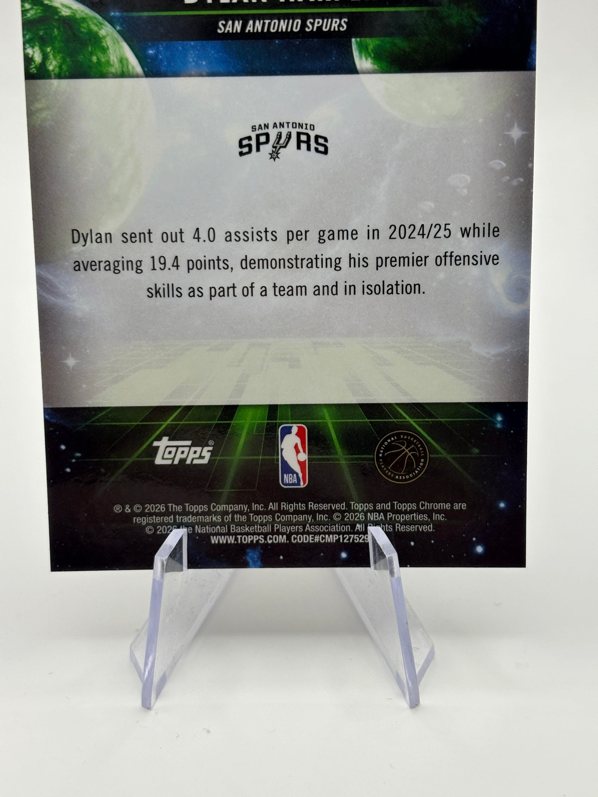 2025-26 Topps Cosmic Chrome DYLAN HARPER Planetary Pursuit Rookie SP Sun #PPS-9 FRENLY BRICKS - Open 7 Days image 4