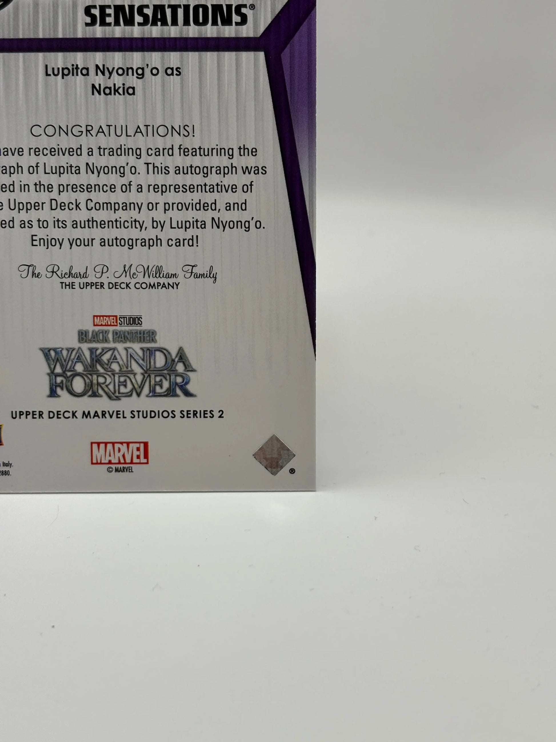 2024 UD Marvel Studios Series 2 Lupita Nyong'o Nakia Signature Sensations AUTO FRENLY BRICKS - Open 7 Days