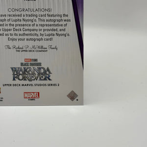 2024 UD Marvel Studios Series 2 Lupita Nyong'o Nakia Signature Sensations AUTO FRENLY BRICKS - Open 7 Days