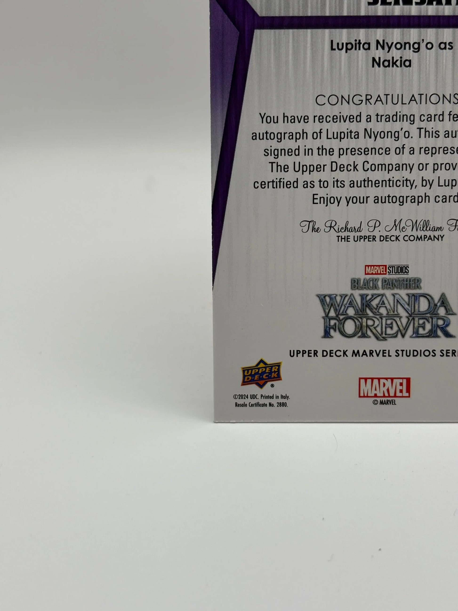 2024 UD Marvel Studios Series 2 Lupita Nyong'o Nakia Signature Sensations AUTO FRENLY BRICKS - Open 7 Days