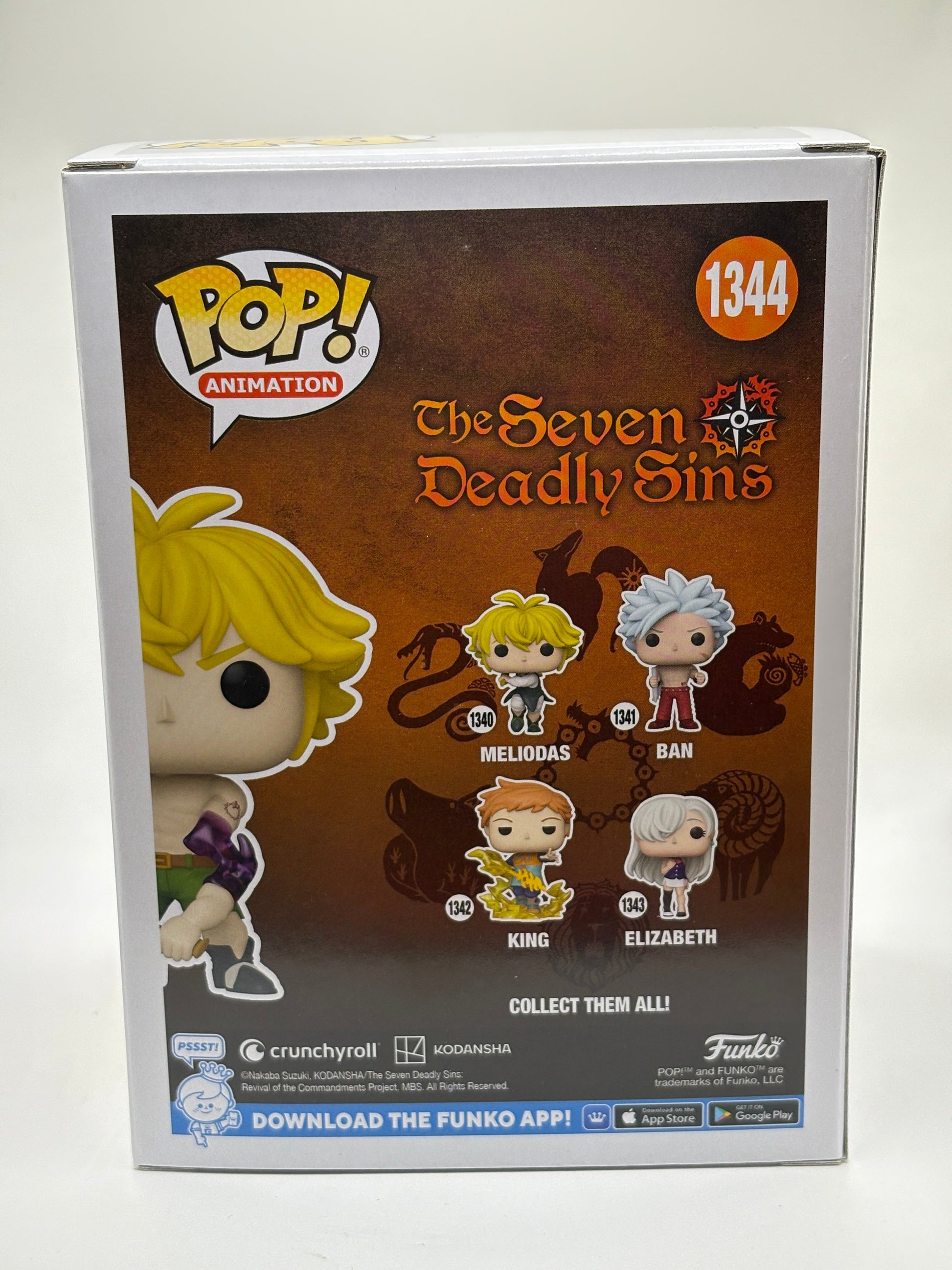 Funko POP! Animation The Seven Deadly Sins #1344 Meliodas Limited Glow Chase FRENLY BRICKS - Open 7 Days