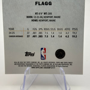 2025-26 Topps Finest Basketball COOPER FLAGG Dallas Mavericks Common Rookie #1 FRENLY BRICKS - Open 7 Days