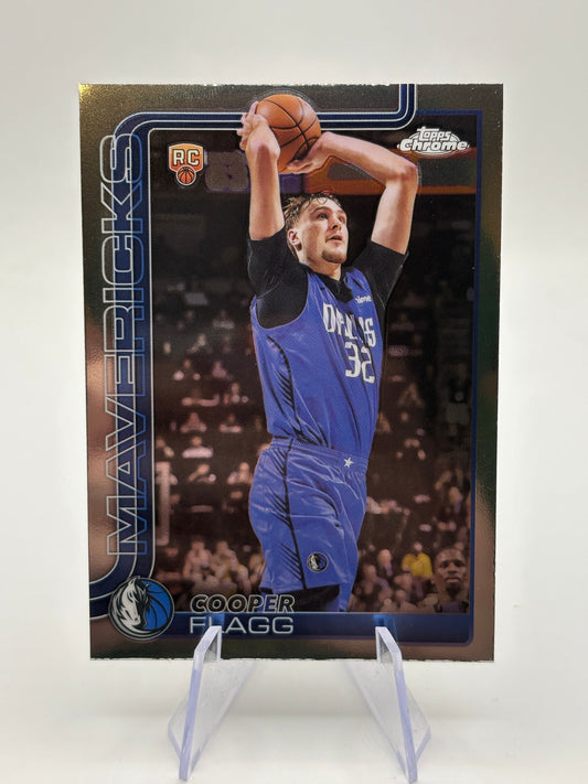 2025-26 NBA Topps Chrome Cooper Flagg RC Dallas Mavericks Base Rookie #251 FRENLY BRICKS - Open 7 Days