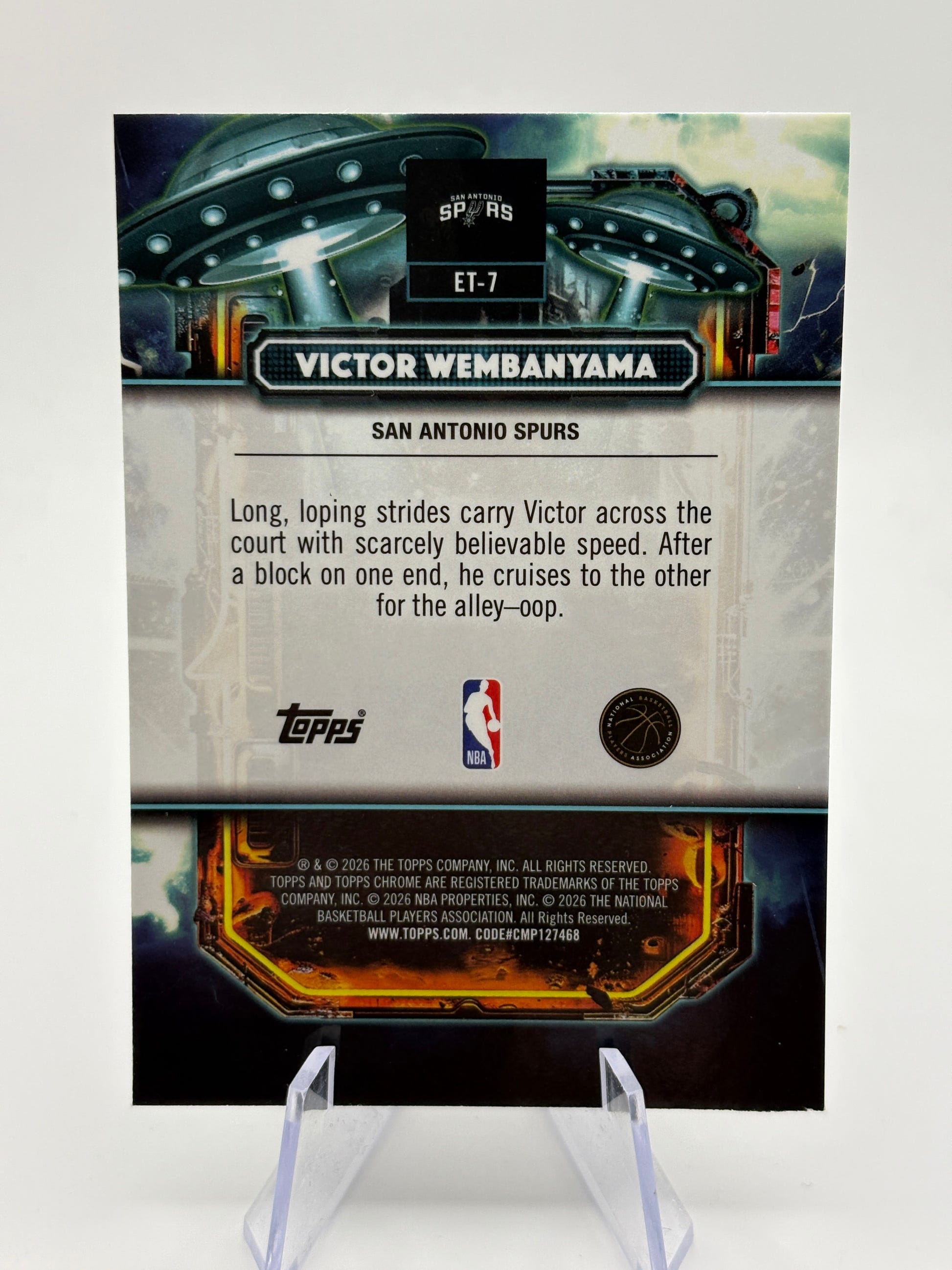 Victor Wembanyama 2025-26 Topps Chrome Cosmic Extraterrestrial ET-7 Insert FRENLY BRICKS - Open 7 Days image 2