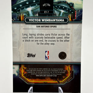 Victor Wembanyama 2025-26 Topps Chrome Cosmic Extraterrestrial ET-7 Insert FRENLY BRICKS - Open 7 Days