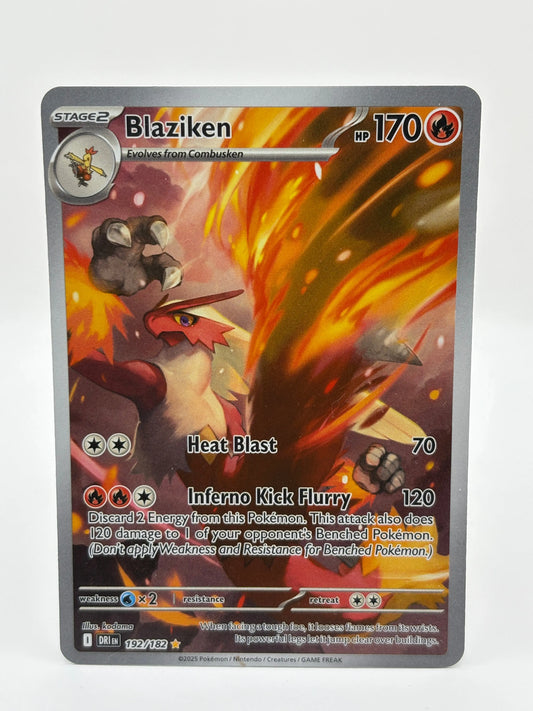 Pokémon TCG Blaziken Illustration Rare 192/182 Destined Rivals Nm FRENLY BRICKS - Open 7 Days