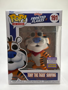 Funko POP! Ad Icons Frosted Flakes #191 Tony The Tiger Surfing 2023 Summer Con