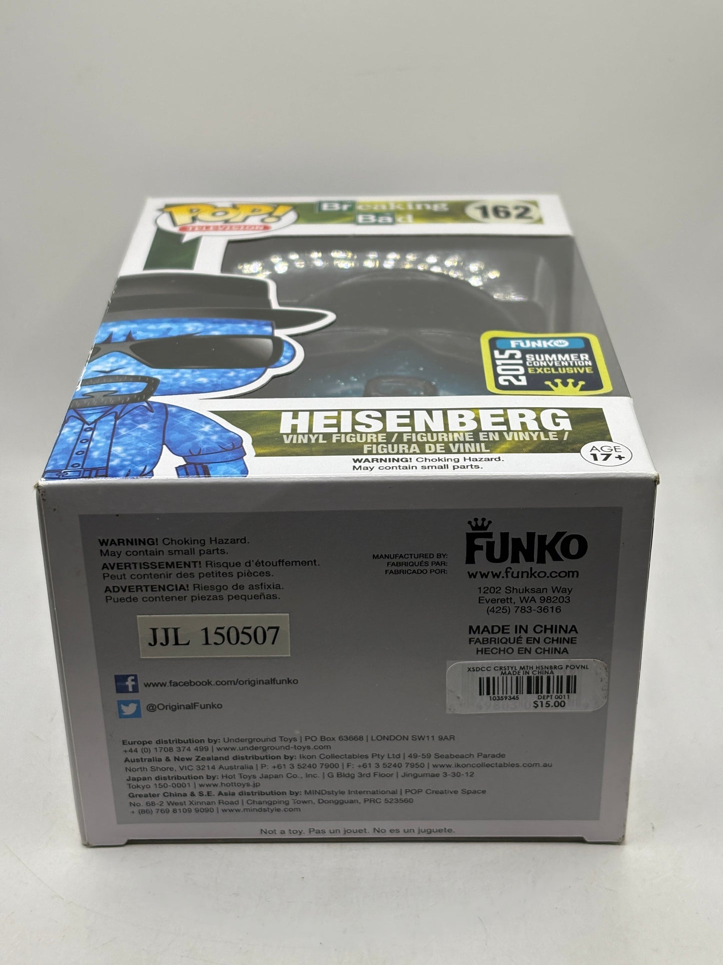 Funko POP! Television Breaking Bad #162 Heisenberg 2015 Summer Exclusive FRENLY BRICKS - Open 7 Days