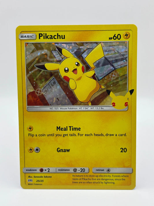 Pikachu 25/25 Holo McDonalds 25th Anniversary Promo Pokemon Card Maccas NM FRENLY BRICKS - Open 7 Days