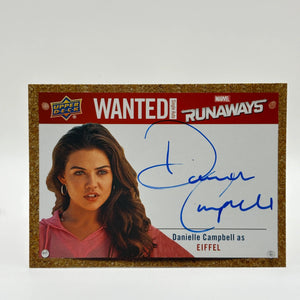2020 Upper Deck Marvel Runaways Wanted Danielle Campbell as Eiffel Auto FRENLY BRICKS - Open 7 Days
