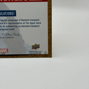 2020 Upper Deck Marvel Runaways Wanted Danielle Campbell as Eiffel Auto FRENLY BRICKS - Open 7 Days