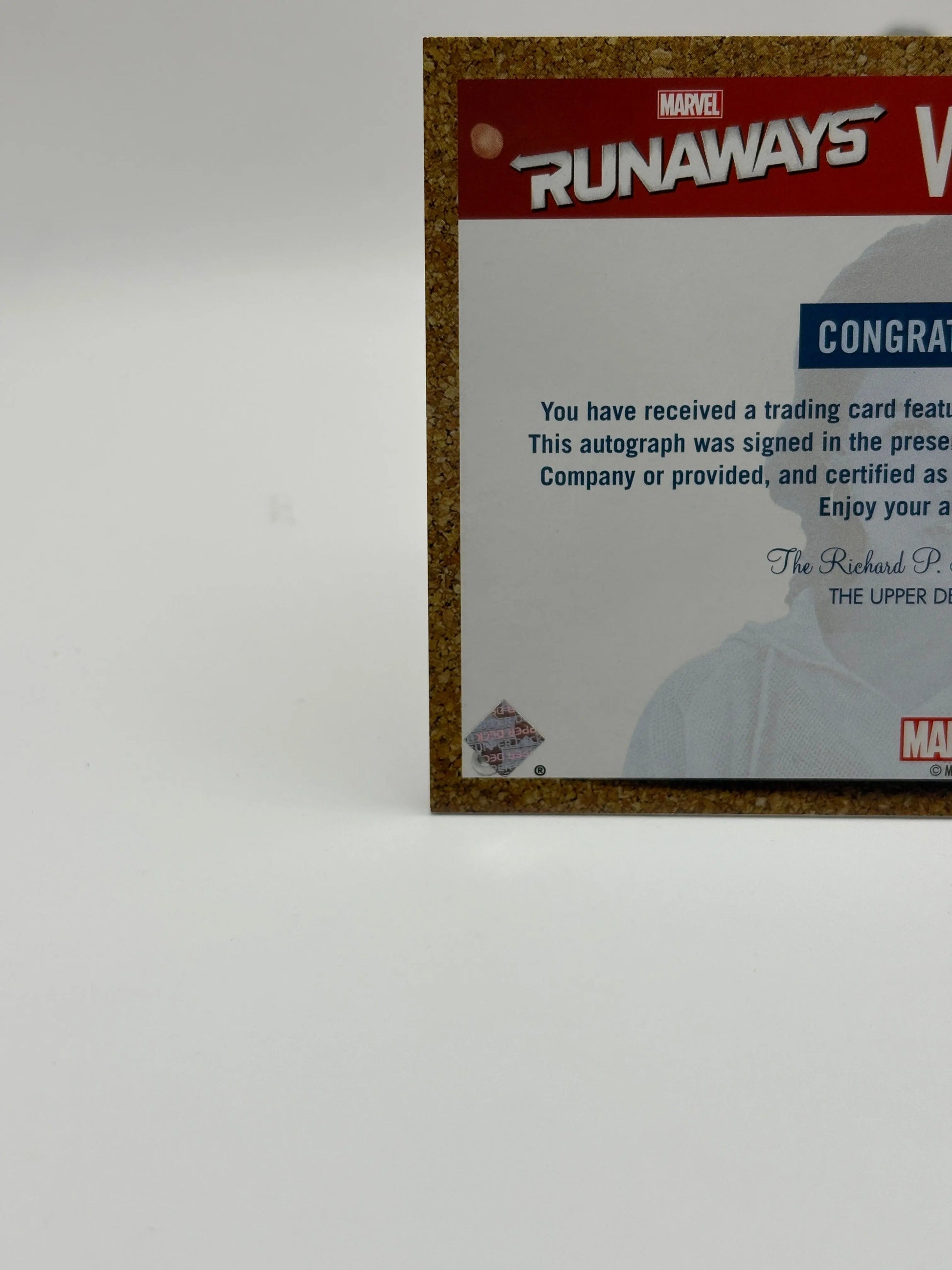 2020 Upper Deck Marvel Runaways Wanted Danielle Campbell as Eiffel Auto FRENLY BRICKS - Open 7 Days