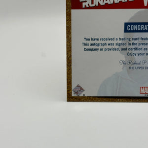 2020 Upper Deck Marvel Runaways Wanted Danielle Campbell as Eiffel Auto FRENLY BRICKS - Open 7 Days