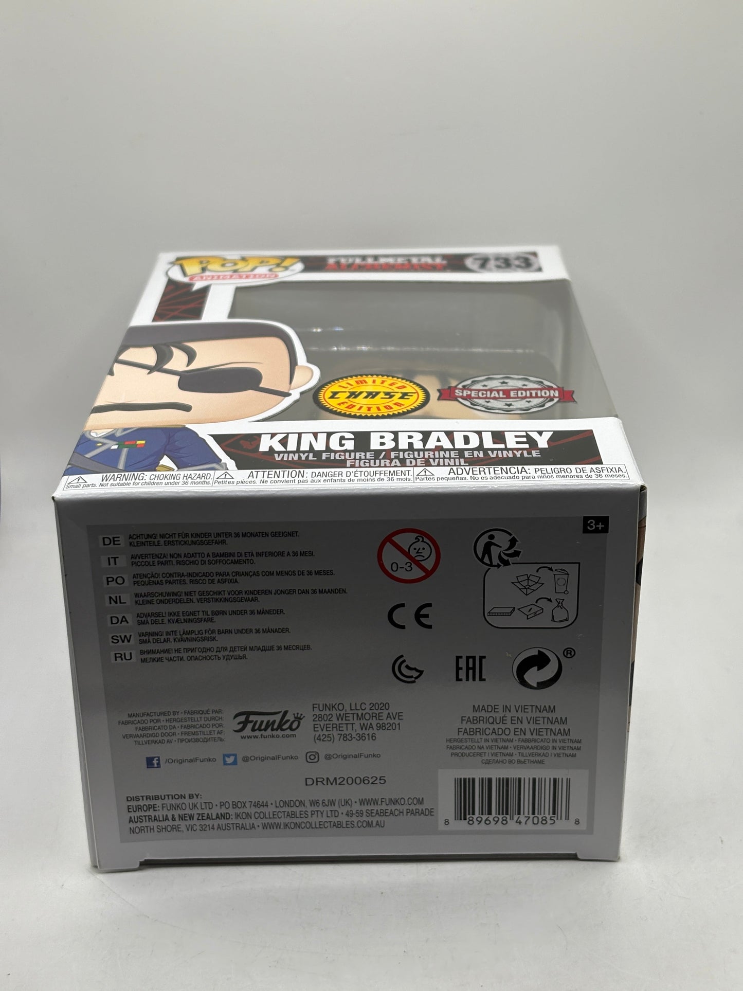 Funko POP! Animation Full Metal Alchemist #733 King Bradley Limited Chase FRENLY BRICKS - Open 7 Days