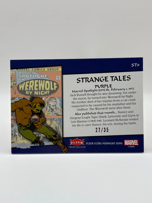 2023 Fleer Ultra Midnight Sons Strange Tales Purple /35 Werewolf by Night FRENLY BRICKS - Open 7 Days