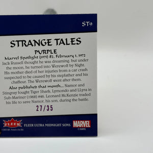 2023 Fleer Ultra Midnight Sons Strange Tales Purple /35 Werewolf by Night FRENLY BRICKS - Open 7 Days