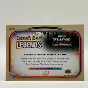 UD Marvel Studios Series 2 Lunch Box NATALIE PORTMAN as MIGHTY THOR GOLD #/50 FRENLY BRICKS - Open 7 Days