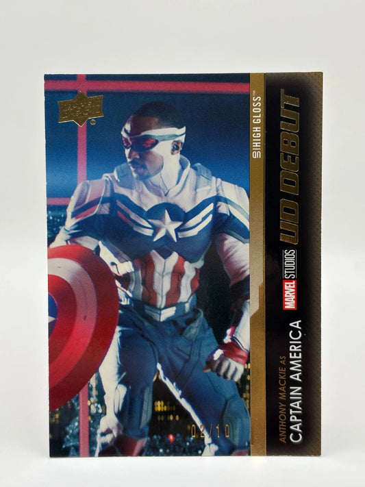 2024 UD Marvel Studios Series 1 Anthony Mackie as Captain America /10 FRENLY BRICKS - Open 7 Days
