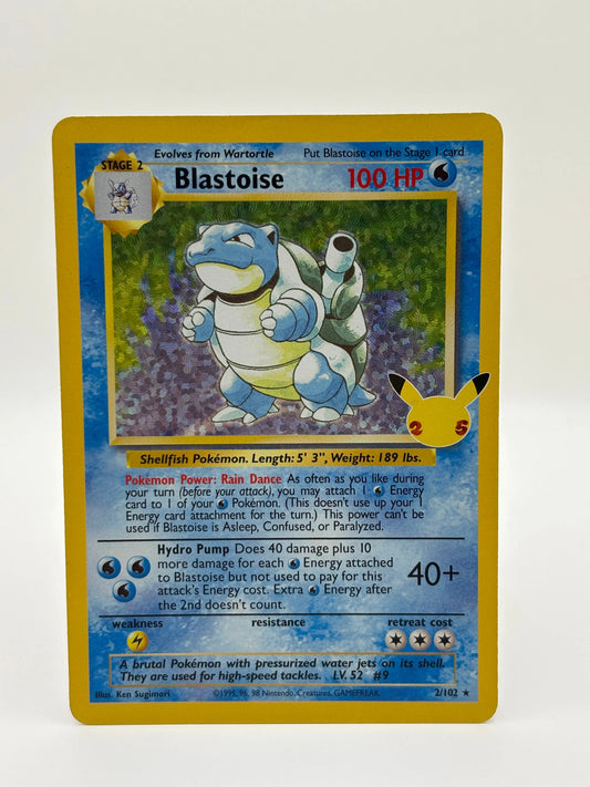 Blastoise 2/102 - Pokemon Celebrations 25th Anniversary - Holo Rare NM FRENLY BRICKS - Open 7 Days