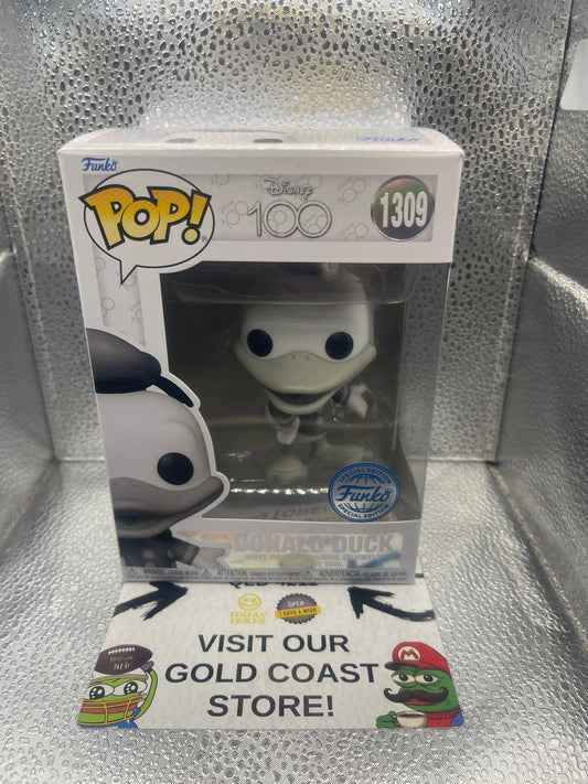 Funko POP! Disney 100th Anniversary #1309 Donald Duck (Black & White) FRENLY BRICKS - Open 7 Days