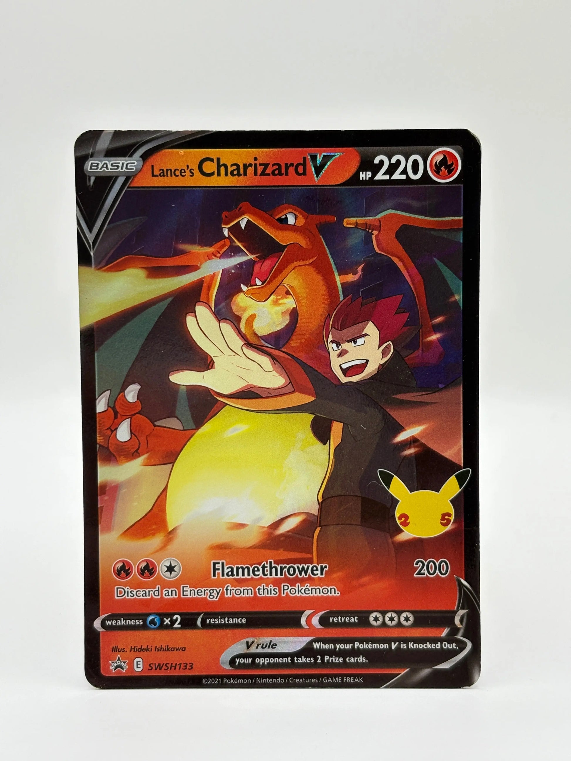 Lance's Charizard V SWSH133 Black Star Promo Pokemon TCG MP FRENLY BRICKS - Open 7 Days