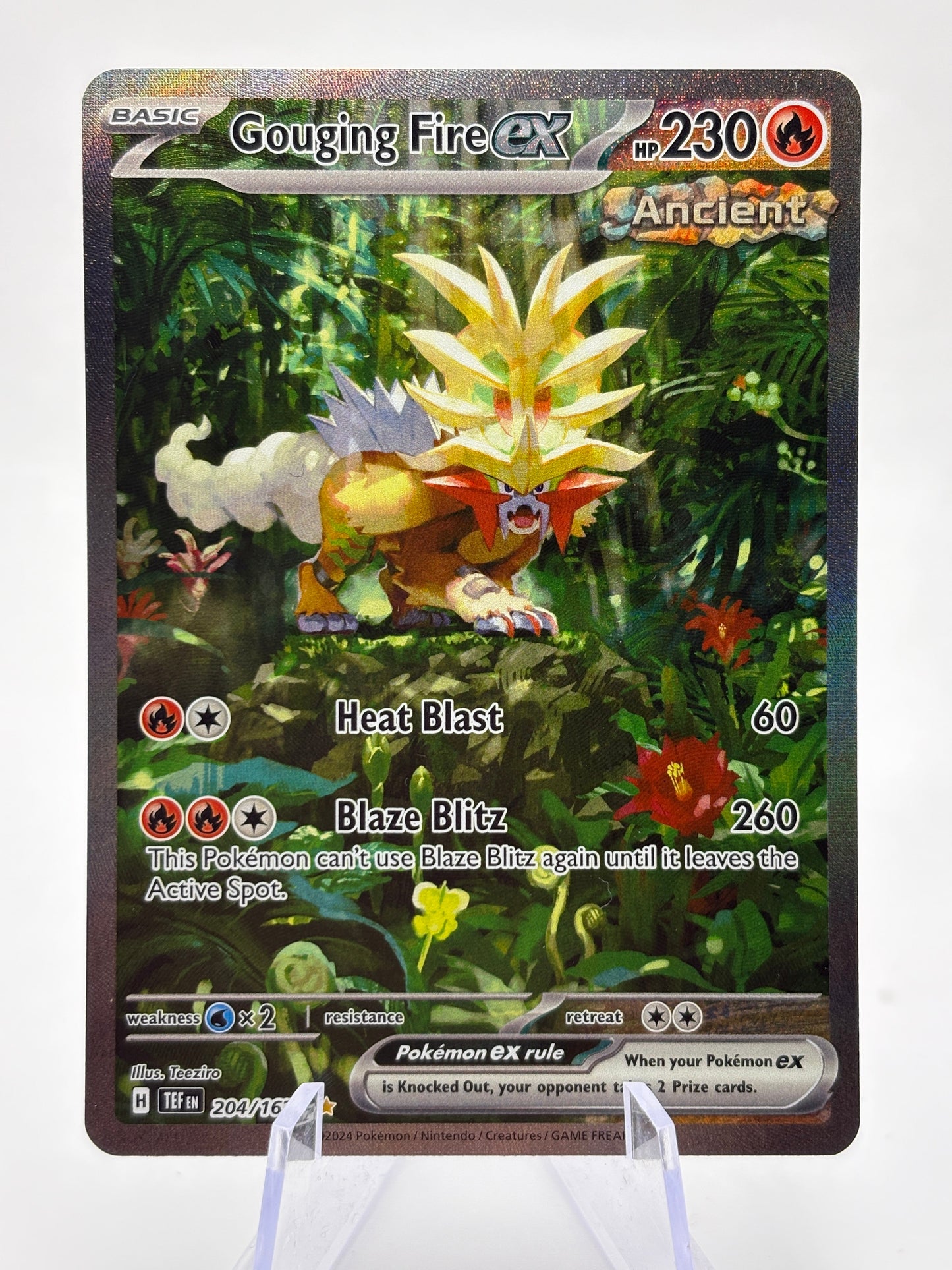 Pokemon TCG Temporal Forces - Gouging Fire EX 204/162 Spexial Illustration Rare LP FRENLY BRICKS - Open 7 Days