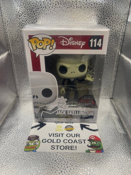 Funko POP! Disney Jack Skellington with Snowflake #114 Special Edition FRENLY BRICKS - Open 7 Days