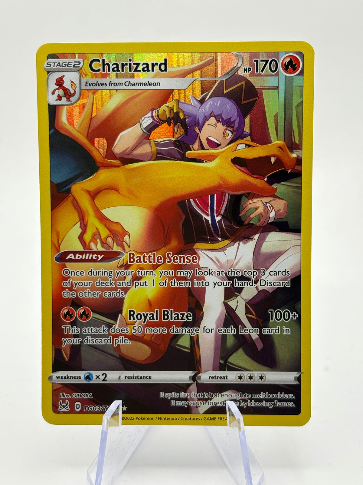 Pokemon TCG Lost Origin - Charizard TG03/TG30 Trainer Gallery LP FRENLY BRICKS - Open 7 Days image 1
