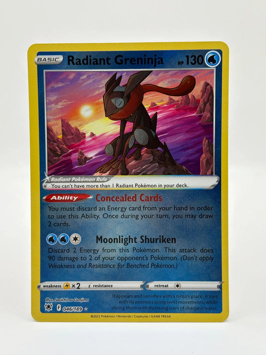 Pokemon Card Radiant Greninja 046/189 Astral Radiance Holo Rare NM (1) FRENLY BRICKS - Open 7 Days
