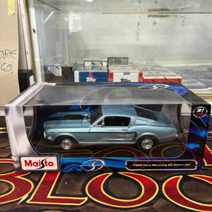 Maisto 1968 Ford Mustang GT Cobra Jet 1:18 Scale FRENLY BRICKS - Open 7 Days