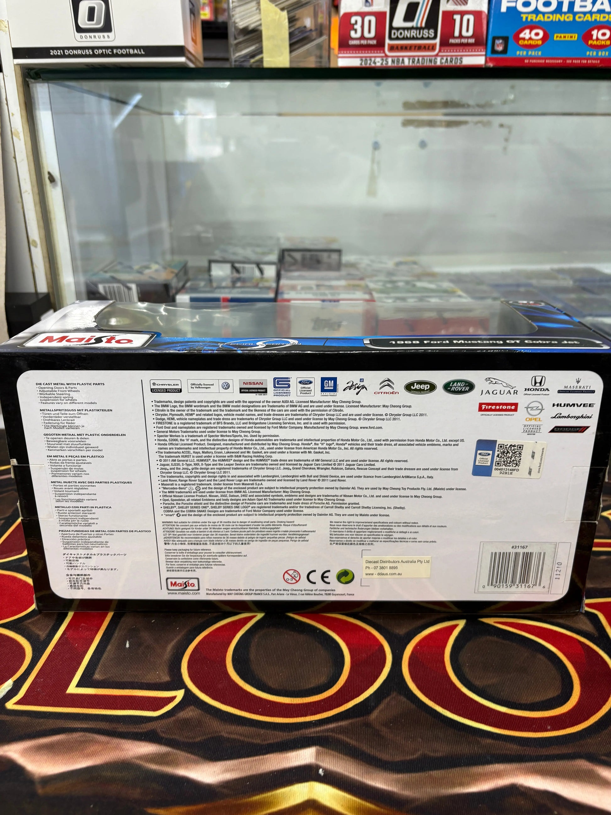 Maisto 1968 Ford Mustang GT Cobra Jet 1:18 Scale FRENLY BRICKS - Open 7 Days