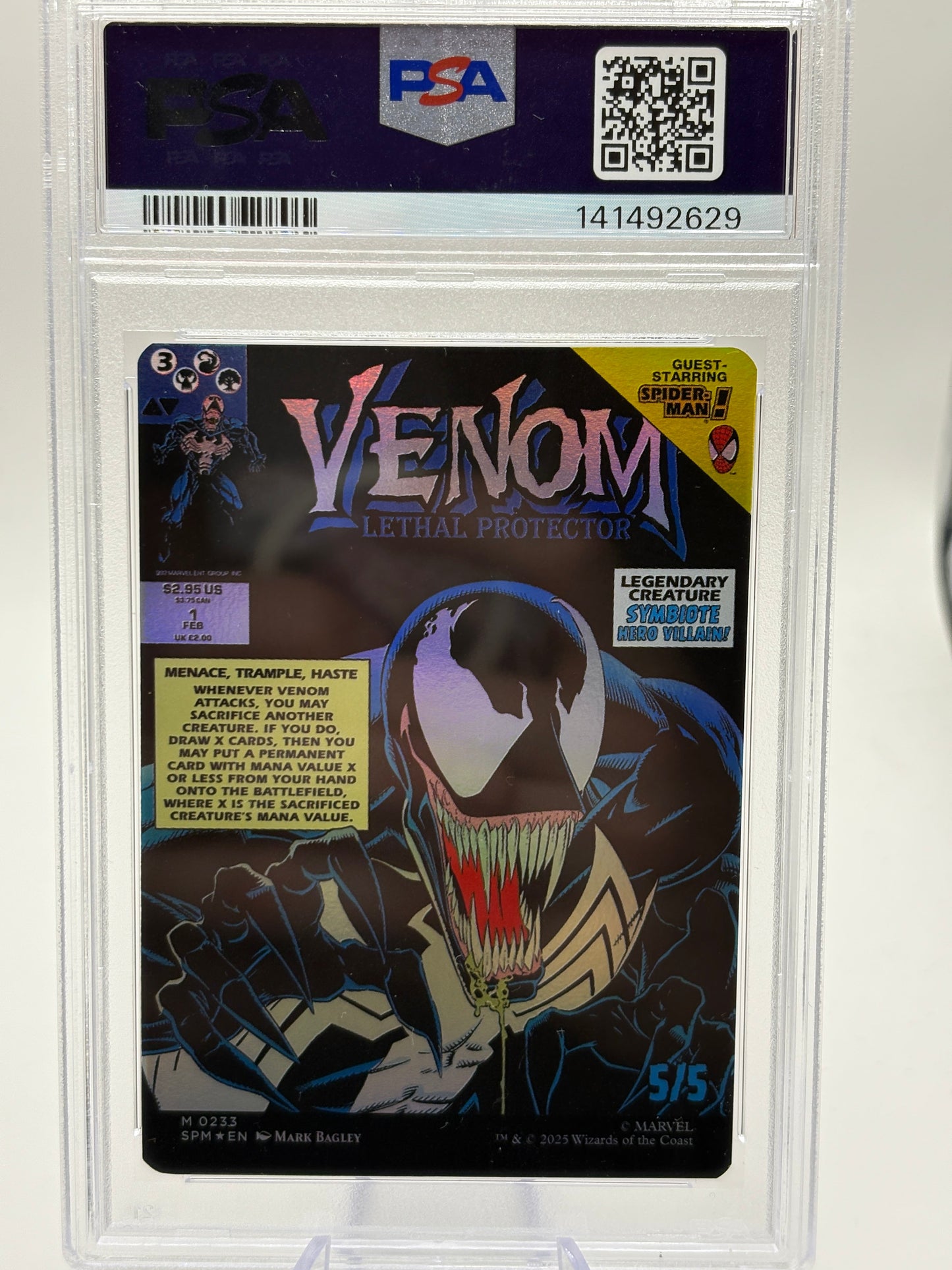 2025 MTG MARVEL'S SPIDER-MAN #0233 EDDIE BROCK/VENOM, LETHAL PROTECTOR PSA 10 FRENLY BRICKS - Open 7 Days