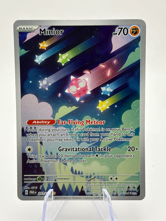 Pokemon TCG Paradox Rift - Minior 201/182 Illustration Rare LP FRENLY BRICKS - Open 7 Days