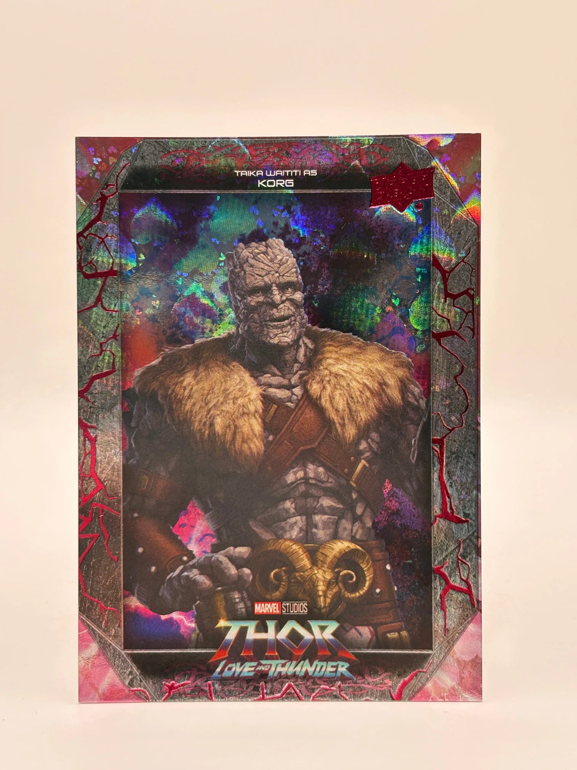 Korg 2023 UD Thor: Love and Thunder #E-17 Love Red Parallel /99 FRENLY BRICKS - Open 7 Days