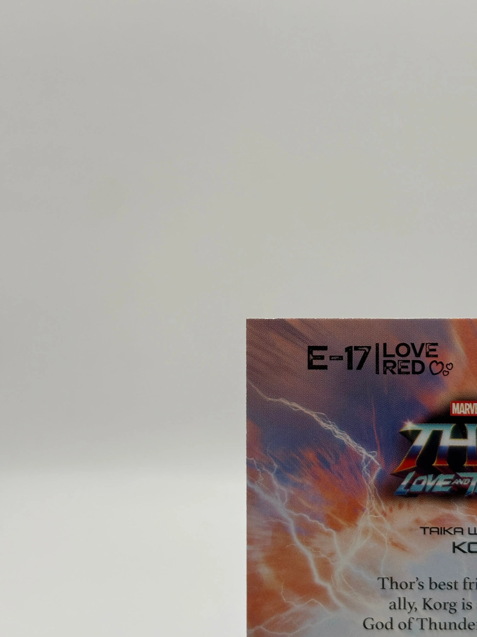 Korg 2023 UD Thor: Love and Thunder #E-17 Love Red Parallel /99 FRENLY BRICKS - Open 7 Days