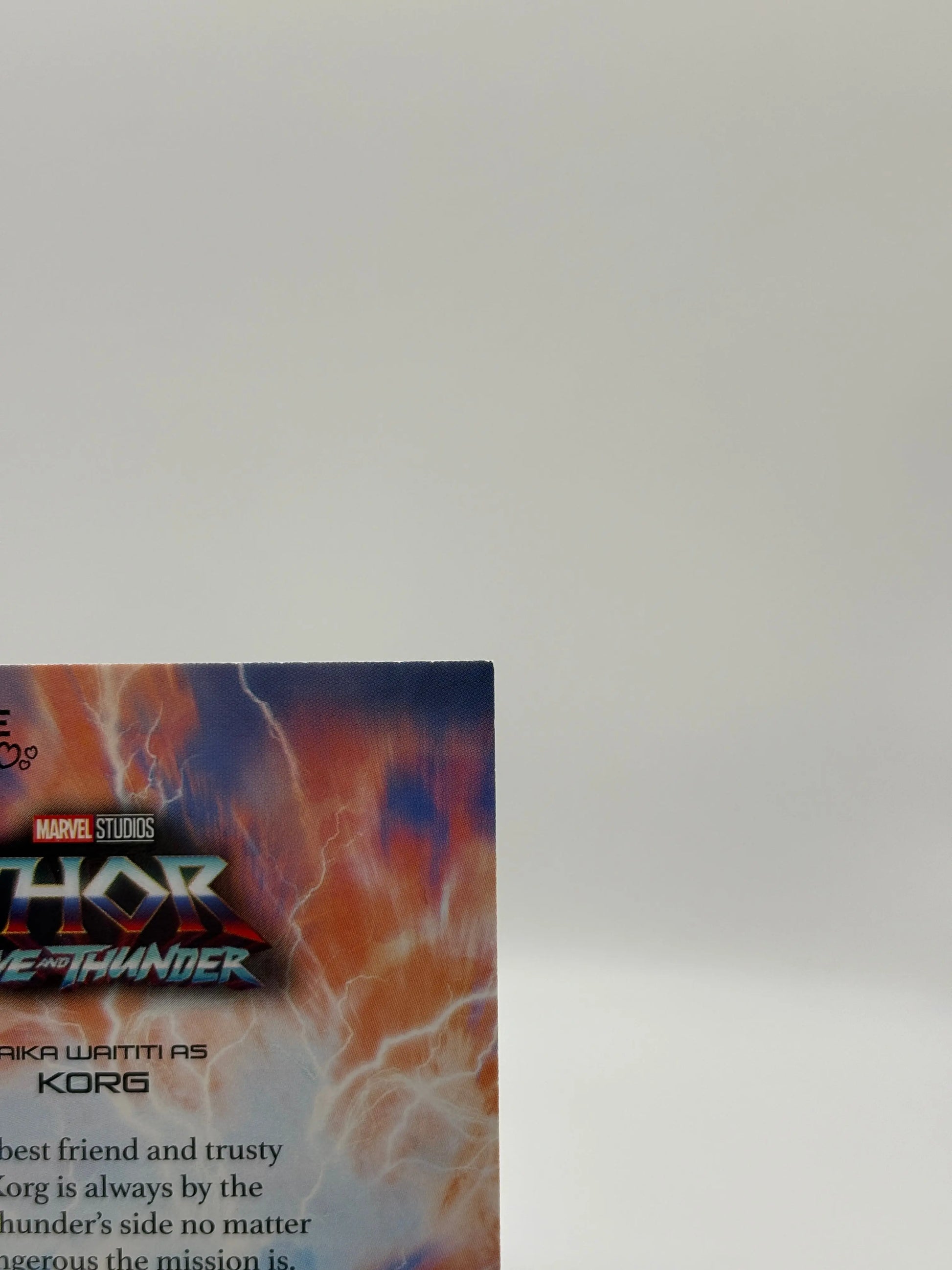 Korg 2023 UD Thor: Love and Thunder #E-17 Love Red Parallel /99 FRENLY BRICKS - Open 7 Days