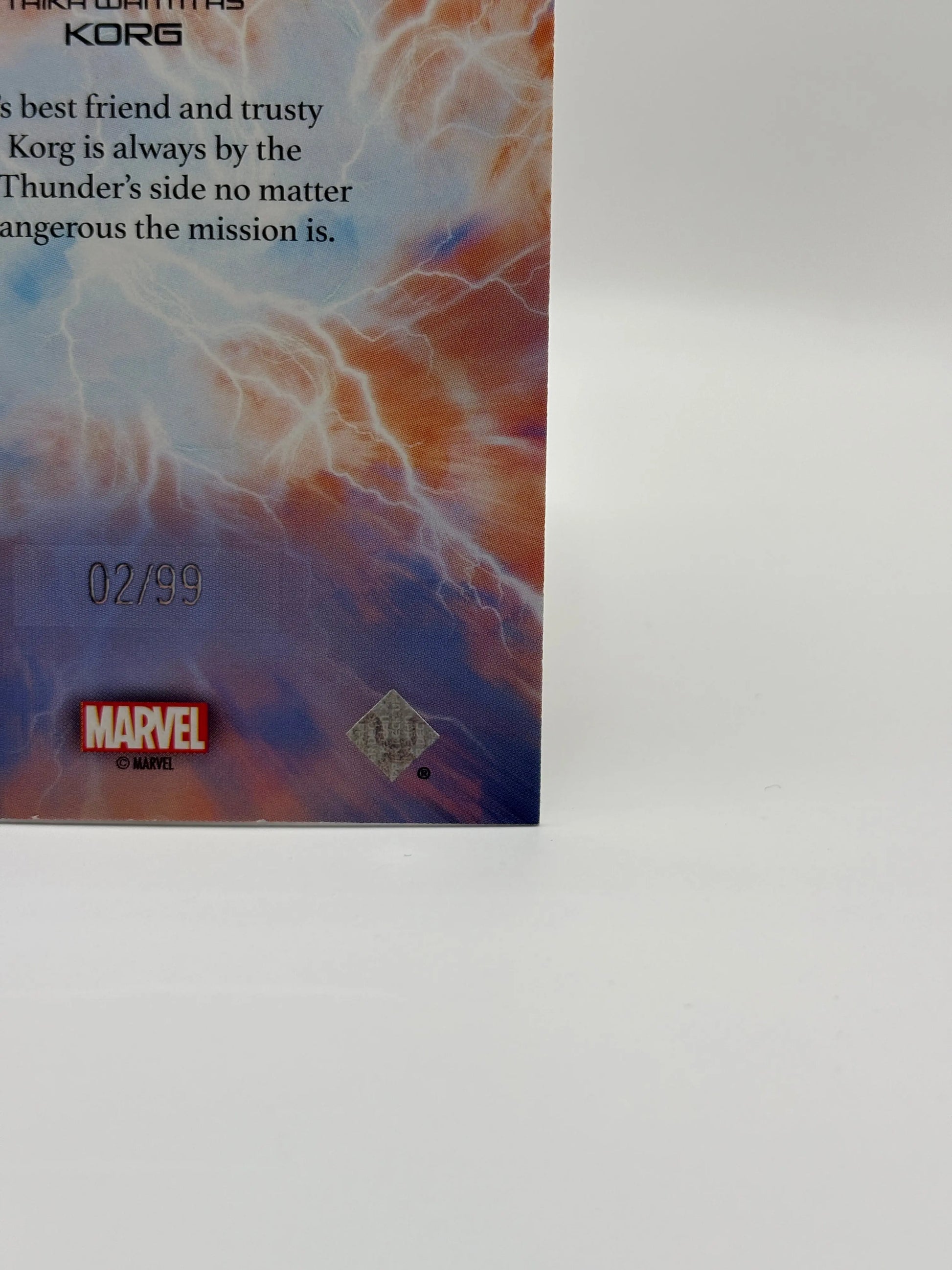 Korg 2023 UD Thor: Love and Thunder #E-17 Love Red Parallel /99 FRENLY BRICKS - Open 7 Days