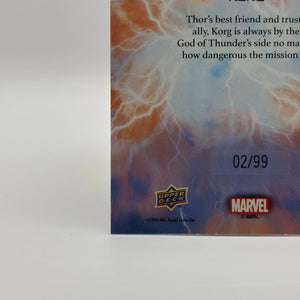 Korg 2023 UD Thor: Love and Thunder #E-17 Love Red Parallel /99 FRENLY BRICKS - Open 7 Days