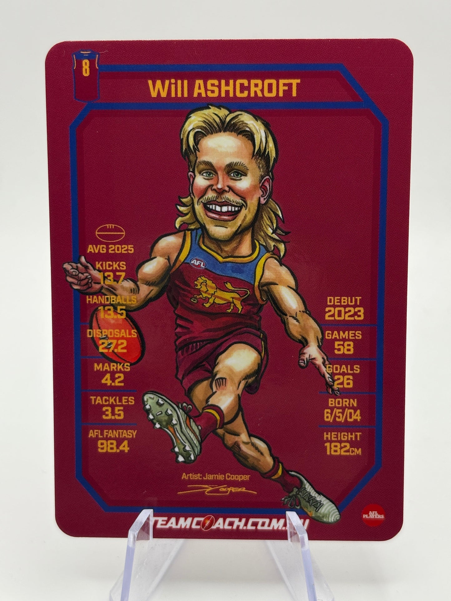 2026 AFL Teamcoach Magic Wildcard Will Ashcroft Brisbane Lions MW-02 FRENLY BRICKS - Open 7 Days